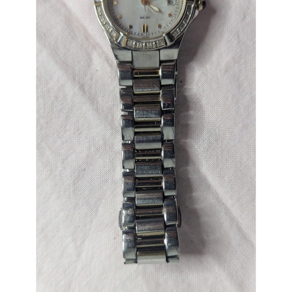 WORKING Citizen Eco-drive‎ Diamond accent 2 tone Womens mother of pearl Watch main image 15